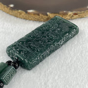 Type A Jelly Blueish Green Jadeite 9 Dragon Double Side Pendant 121.51g 62.8 by 28.9 by 11.5mm - Huangs Jadeite and Jewelry Pte Ltd