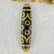 Natural Powerful Tibetan Old Oily Dark and Light Brown Agate 15 Eyes Dzi Bead Heavenly Master (Tian Zhu) 十五眼天诛 14.93g 58.5 by 13.0mm - Huangs Jadeite and Jewelry Pte Ltd