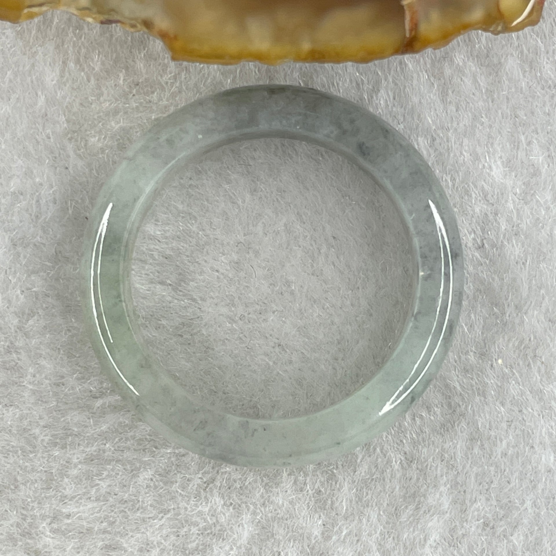 Type A Natural Grey Wuji with Lavender Piao Hua Jadeite Ring 3.52g 5.3. by 3.4mm US 9.2 HK 20.4 ( Close to Perfect ) - Huangs Jadeite and Jewelry Pte Ltd