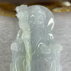 Type A Lavender Green Jadeite Tua Pek Kong 他伯公 Pendant 51.89g 54.3 by 31.5 by 16.2mm - Huangs Jadeite and Jewelry Pte Ltd