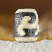 Natural Powerful Tibetan Old Oily Agate Green Tara Dzi Bead Heavenly Master (Tian Zhu) 绿度母天珠 2.13g 13.3 by 10.0mm - Huangs Jadeite and Jewelry Pte Ltd