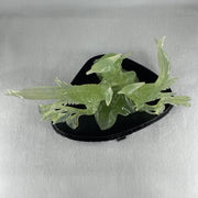 Natural Semi Icy Green Serpentine 3 Phoenix on Tree with Wooden Stand Display 705.1g 242.0 by 140.0 by 195.0mm - Huangs Jadeite and Jewelry Pte Ltd