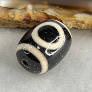 Natural Powerful Tibetan Old Oily Agate 1 Eye With Swastika Dzi Bead (Hotu Dzi) 5.20g 17.9 by 13.8mm - Huangs Jadeite and Jewelry Pte Ltd