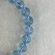 Above Average Natural Blue Topaz Beads Bracelet 26.33g 15.5cm 8.7mm 22 Beads - Huangs Jadeite and Jewelry Pte Ltd