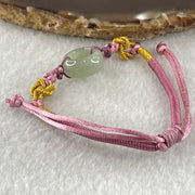 Type A Blueish Green Jadeite Ping An Kou String Bracelet 3.55g 15.4 by 7.4mm - Huangs Jadeite and Jewelry Pte Ltd