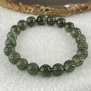 Good Grade Natural Cats Eye Green Rutilated Quartz Beads Bracelet 22.16g 16cm 9.3mm 21 Beads - Huangs Jadeite and Jewelry Pte Ltd