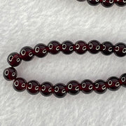 Natural Dark Red Blood Amber Beads Necklace 天然血珀项链 27.79g 54cm 6.4mm 80 Beads - Huangs Jadeite and Jewelry Pte Ltd