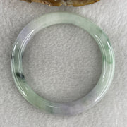 Type A Green and Lavender Jade Jadeite Bangle 35.17g inner Dia 55.5mm 7.6 by 7.7mm (Slight External Rough) - Huangs Jadeite and Jewelry Pte Ltd