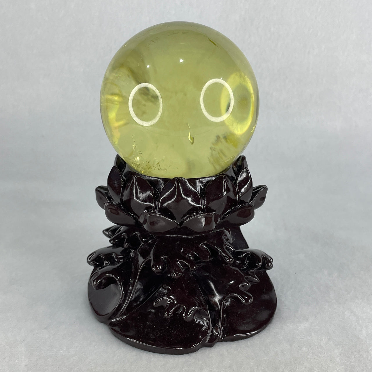 High Grade Natural Yellow Citrine Sphere | Included Custom Clay Base | 61.7mm Flawless Gemstone Grade | Imperial "Merchant’s Stone" Ultimate Wealth Manifestation Crystal Ball (329.20g 85.0x80.0x120.0mm)