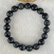 Natural Blue Tiger Eye Quartz Beads Bracelet 25.80g 15.5cm 10.1mm 19 Beads - Huangs Jadeite and Jewelry Pte Ltd