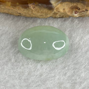 Natural Type A Semi Icy Green Jadeite Oval Shape Cabochon Stone for Setting 3.34g 17.7 by 13.0 by 7.4mm - Huangs Jadeite and Jewelry Pte Ltd