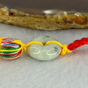 Type A Light Green Lavender Jadeite Ping An Kou Donut Charm Display 8.12g 16.6 by 6.6mm - Huangs Jadeite and Jewelry Pte Ltd