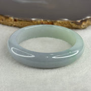 Type A Jelly Faint Green Faint Lavender Jadeite Oval Bangle 48.77g Inner Diameter 57.7mm 12.1 by 8.0mm with NGI Cert No. 32888362 (Internal Line) - Huangs Jadeite and Jewelry Pte Ltd