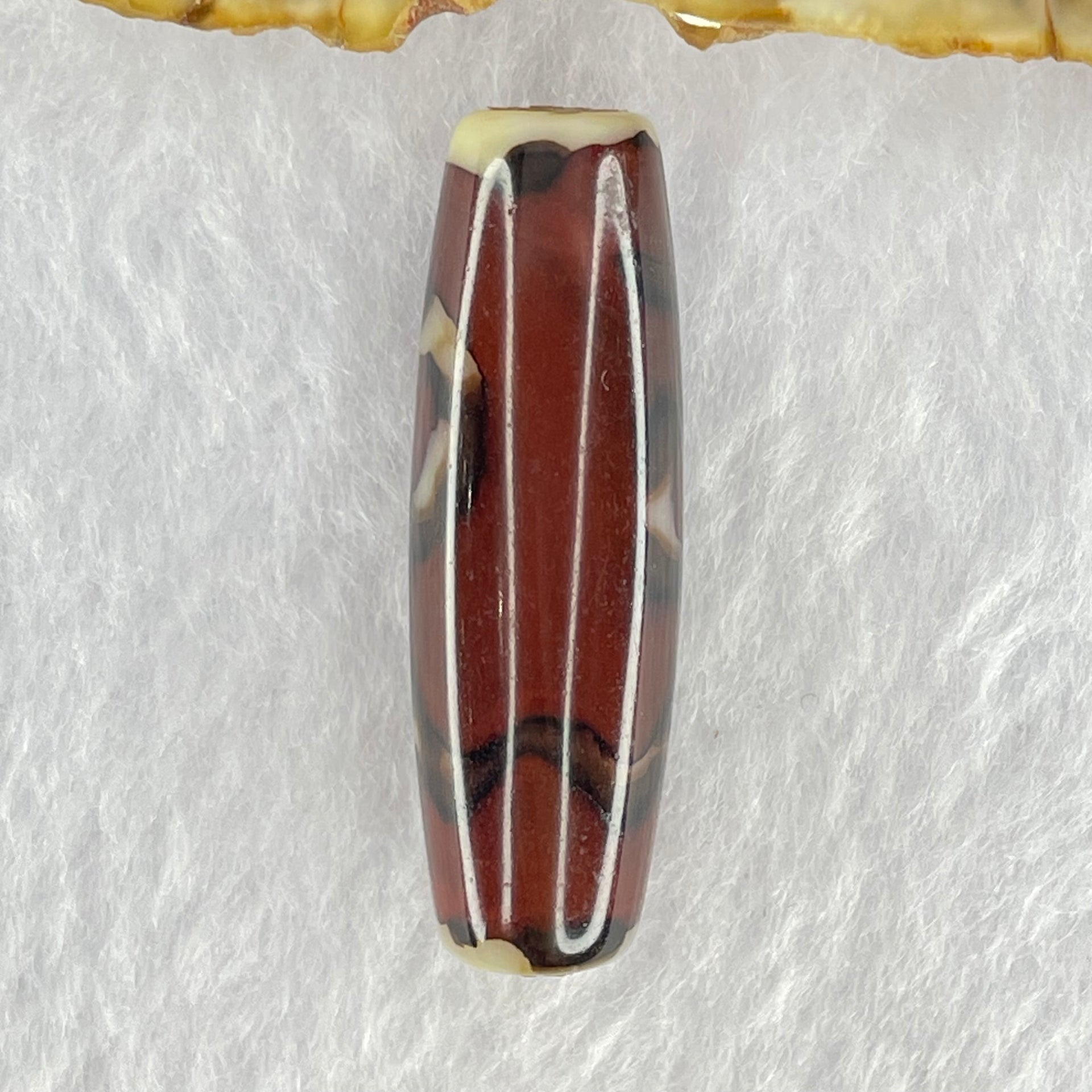 Natural Powerful Tibetan Old Oily Agate Sky Door Serenity 1 Eye Dzi Bead Heavenly Master (Tian Zhu) 一眼天诛 8.75g 37.8 by 12.0mm - Huangs Jadeite and Jewelry Pte Ltd