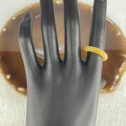 Natural Type A Yellowish Jadeite Ring 2.56g 4.7 by 3.5mm US 5.7 HK 12.4 (Internal Lines) - Huangs Jadeite and Jewelry Pte Ltd