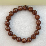 Natural Dark Red Phantom Quartz Bracelet 19.89g 14cm 9.2mm 19 Beads - Huangs Jadeite and Jewelry Pte Ltd