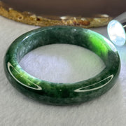 Type A Full Green Jadeite Bangle 74.55g Internal Diameter 59.1mm 14.3 by 10.4mm (Very Slight Internal Line) - Huangs Jadeite and Jewelry Pte Ltd