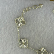 S9999 Sliver Clover Bracelet 13.37g 13.1 by 3.0mm 5pcs - Huangs Jadeite and Jewelry Pte Ltd