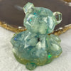Acrylic with Natural Stones and Aquarmarine Bear Mini Display 113.27g 62.9 by 61.6 by 57.8mm - Huangs Jadeite and Jewelry Pte Ltd