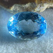 Natural Sky Blue Topaz Oval Shape 15.57ct 17.1 by 12.4 by 8.6mm - Huangs Jadeite and Jewelry Pte Ltd