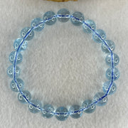 Above Average Natural Blue Topaz Beads Bracelet 26.15g 15.5cm 8.7mm 22 Beads - Huangs Jadeite and Jewelry Pte Ltd