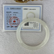 Transparent to White Quartzite Jade Bangle 天山玉手镯 60.6mm Bangle 38.60g 10.3 by 8.5mm - Huangs Jadeite and Jewelry Pte Ltd