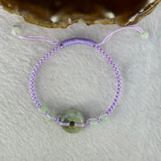 Type A Green with Yellow and Grey Wuji Jadeite Ping An Kou Donut Bracelet 5.64g 15.3 by 7.0mm - Huangs Jadeite and Jewelry Pte Ltd