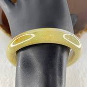 Natural Type A Yellowish & Lavender Jadeite Oval Bangle | (44.23g | 54.9mm Inner Diameter | 12.9mm x 7.4mm | Very Very Slight External Line | Synergy, "Zi Qi Dong Lai" Noble Benefactor Magnet & Feng Shui Abundance Anchor) - Huangs Jadeite and Jewelry Pte Ltd
