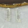 Natural Clear Quartz Calligraphy Brush Pendent 12.55g 53.4 by 8.7mm Set of 2 - Huangs Jadeite and Jewelry Pte Ltd