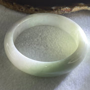 Type A Faint Lavender Green Jadeite Bangle 66.17g Internal Diameter 58.4mm 13.4 by 8.5mm (External Lines) - Huangs Jadeite and Jewelry Pte Ltd