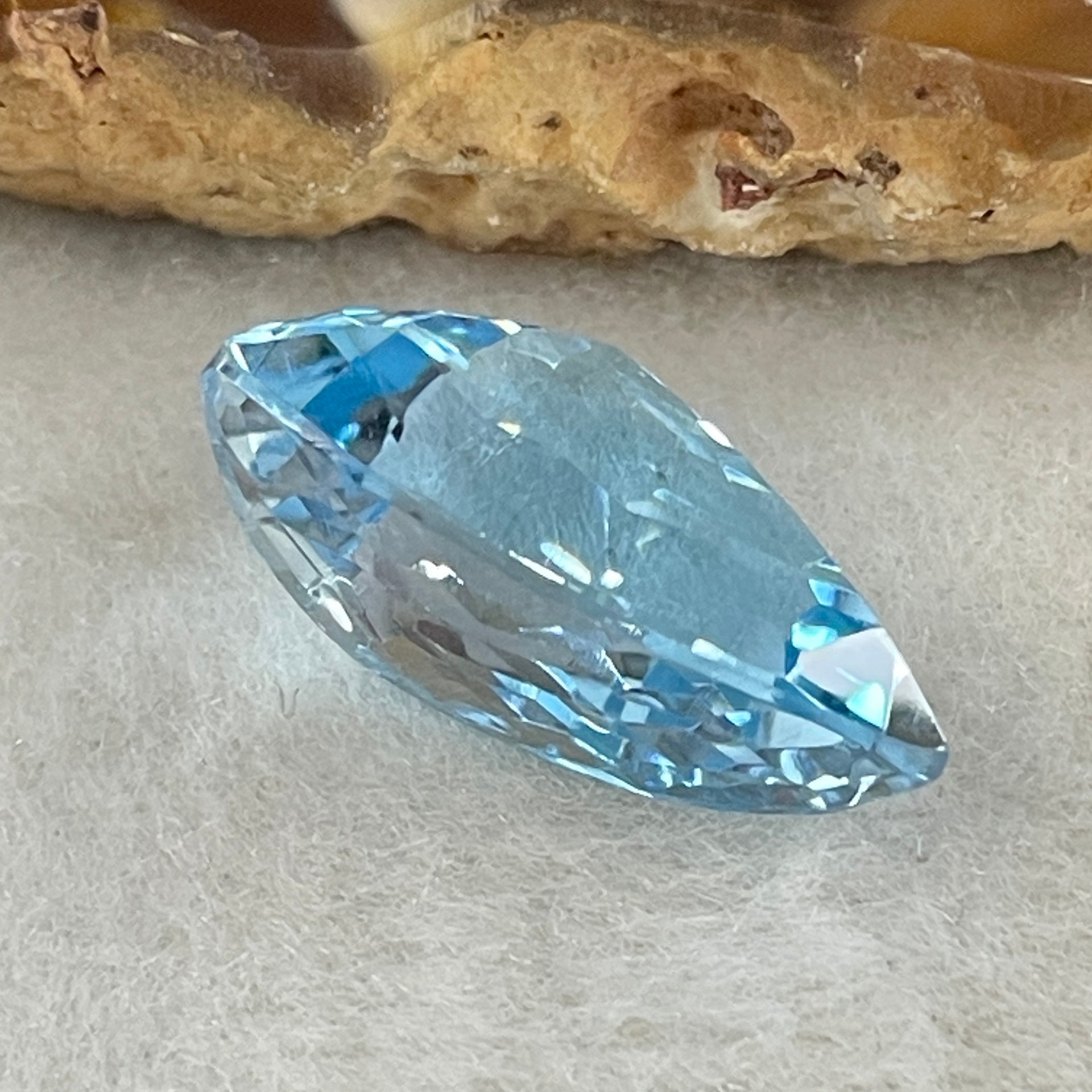 Natural Sky Blue Topaz Trillion Shape 13.01ct 18.4 by 11.6 by 8.5mm - Huangs Jadeite and Jewelry Pte Ltd