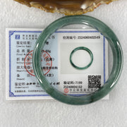 Type A Blueish Green Jadeite Bangle 43.69g Internal Diameter 61.8mm 10.4 by 7.1mm (Slight Internal Lines) - Huangs Jadeite and Jewelry Pte Ltd