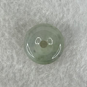 Type A Semi Icy Light Green Lavender With Wuji Grey Spots Jadeite Ping An Kou Charm/Pendant 2.96g 14.7 by 6.7mm - Huangs Jadeite and Jewelry Pte Ltd