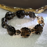 Obsidian 9 Tail Fox 18.2 by 18.0 by 13.3mm 8pcs and 8 Beads 8.3mm Bracelet 40.86g 17cm - Huangs Jadeite and Jewelry Pte Ltd