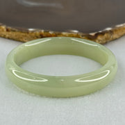 Type A Translucent Semi Icy Jelly Light Green Jadeite Bangle Internal Diameter 56.8mm 45.95g 12.6 by 7.0mm (Very Slight External Rough) - Huangs Jadeite and Jewelry Pte Ltd