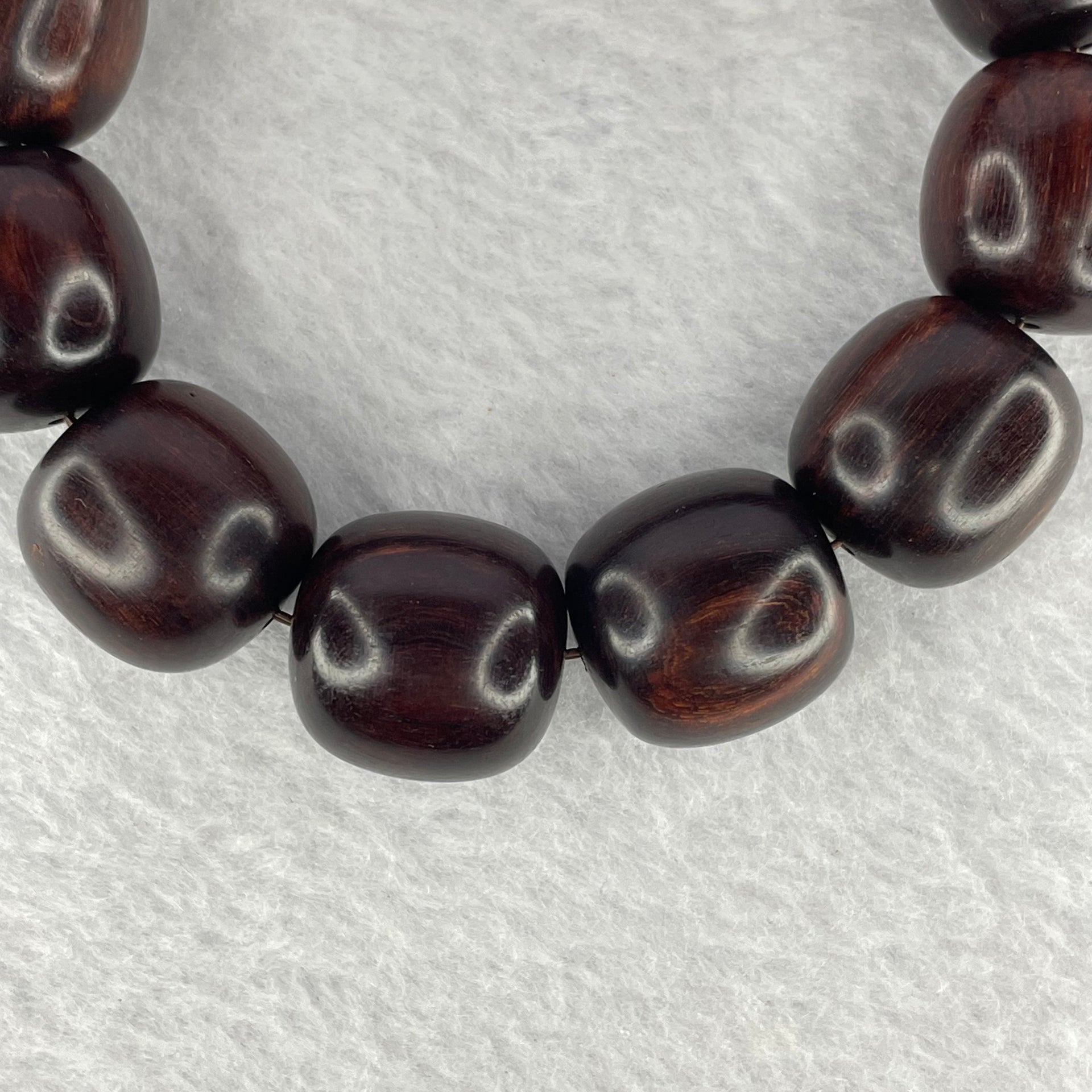 Natural India Zitan Sandalwood 小叶字檀木 Beads Bracelet Sinking Type 43.18g 17.8 mm 12 Beads - Huangs Jadeite and Jewelry Pte Ltd