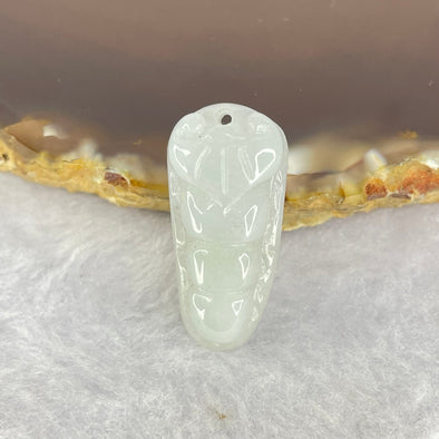 Type A Green Pea Pod Jadeite 3.40g 12.1 by 25.9 by 5.8mm - Huangs Jadeite and Jewelry Pte Ltd