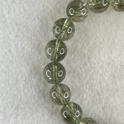 Above Average Grade Natural Green Rutilated Quartz Beads Bracelet 31.66g 16cm 10.8mm 19 Beads - Huangs Jadeite and Jewelry Pte Ltd