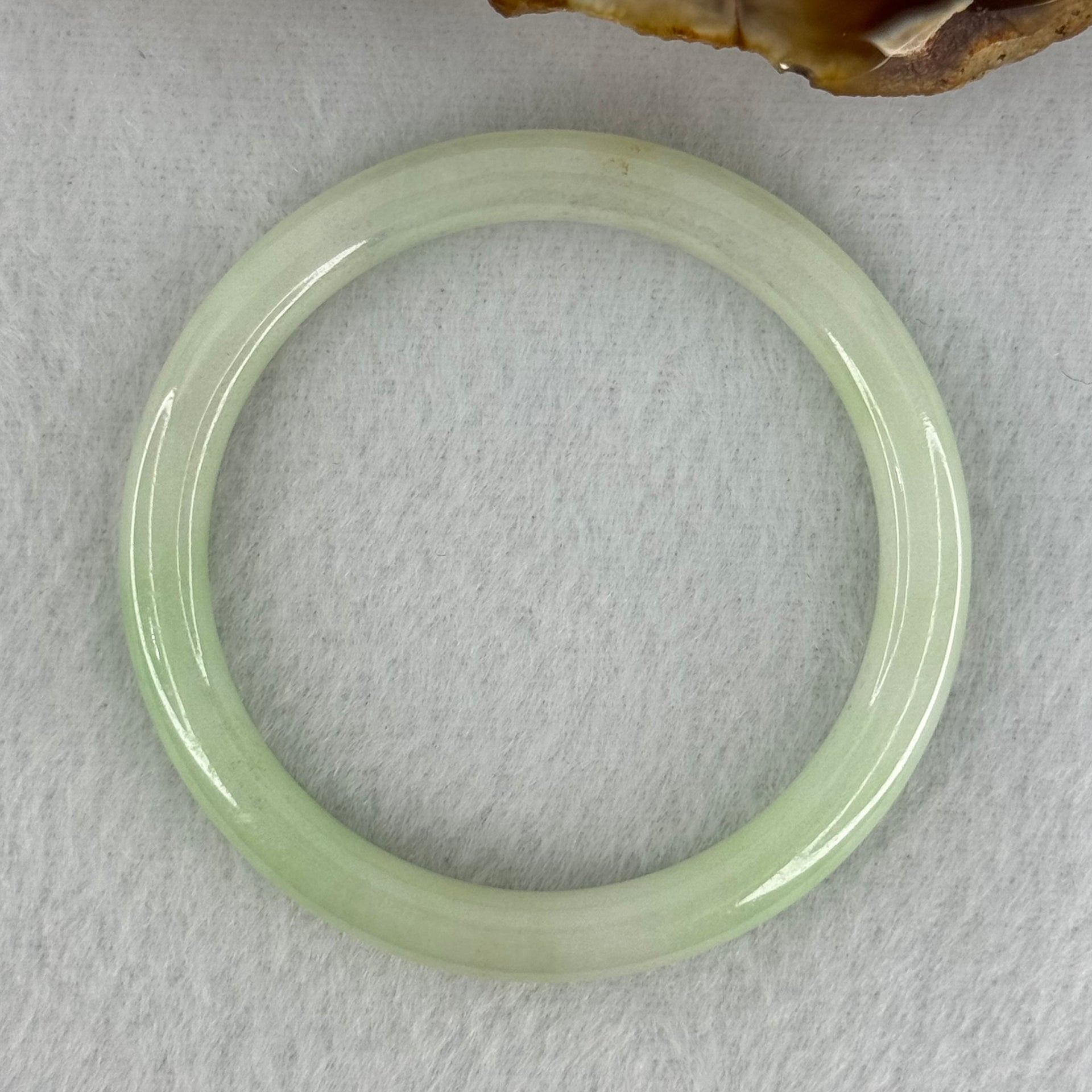 Baby Kids Type A Light Green Jadeite Bangle Internal Diameter 44.0mm 14.76g 60 by 6.0mm (Slight Internal Line) - Huangs Jadeite and Jewelry Pte Ltd