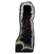 Rare Natural Amethyst Cacoxenite Cave Display with Wooden Stand 天然乌拉圭紫水晶洞摆件带木架 280.0 by 210.0 by 670.0mm - Huangs Jadeite and Jewelry Pte Ltd