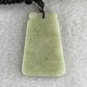 Natural Type A Green Jadeite Wu Shi Pai Pendant 7.58g 34.2 by 22.9 by 3.3mm - Huangs Jadeite and Jewelry Pte Ltd