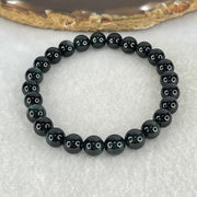 Rare Very Good Grade Natural Blue Tourmaline Beads Bracelet 15.00g 15cm 7.3mm 25 Beads - Huangs Jadeite and Jewelry Pte Ltd