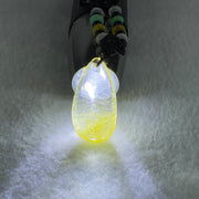 Natural Golden Rutilated Quartz Tear Drop Necklace 11.11g 33.8 by 17.2 by 9.0mm - Huangs Jadeite and Jewelry Pte Ltd