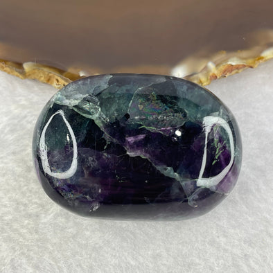 Natural Deep Intense Purple and Green Fluorite Crystal Mini Display 99.58g 52.7 by 37.2 by 25.4mm - Huangs Jadeite and Jewelry Pte Ltd
