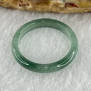 Natural Type A Semi Icy Blueish Green Jadeite Ring 1.33g 3.4 by 2.5 US7.3 HK16 (Close to Perfect) - Huangs Jadeite and Jewelry Pte Ltd