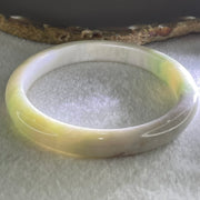 Type A Light Blueish Green Jadeite Bangle 49.99g Internal Diameter 64.3mm 10.2 by 8.2mm (Internal Lines) - Huangs Jadeite and Jewelry Pte Ltd
