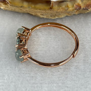 Natural Green Cubic Zirconia with Green Prehnite 1.56g 4.5 by 3.0mm 1 Bead - 4.0 by 2.5mm 2 Beads (Adjustable Size) - Huangs Jadeite and Jewelry Pte Ltd