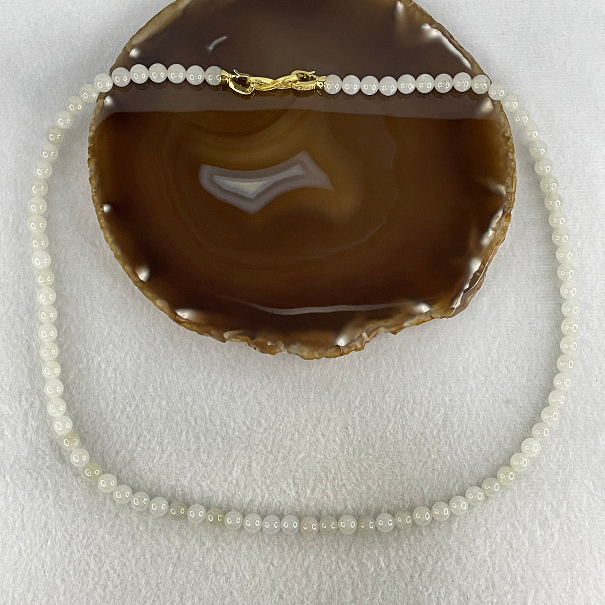 Natural Type A Jelly Light Lavender Jadeite Beads Necklace | (53.48g | 60cm | 7.0mm | 85 Beads | Crown, Third Eye & Heart Chakra Synergy, "Zi Qi Dong Lai" Noble Benefactor Magnet & Feng Shui Royalty Anchor)