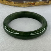Type A Dark Full Green Jadeite Bangle Internal Diameter 56.1mm 46.59g 11.8 by 7.7mm (Very Slight Internal Line) - Huangs Jadeite and Jewelry Pte Ltd