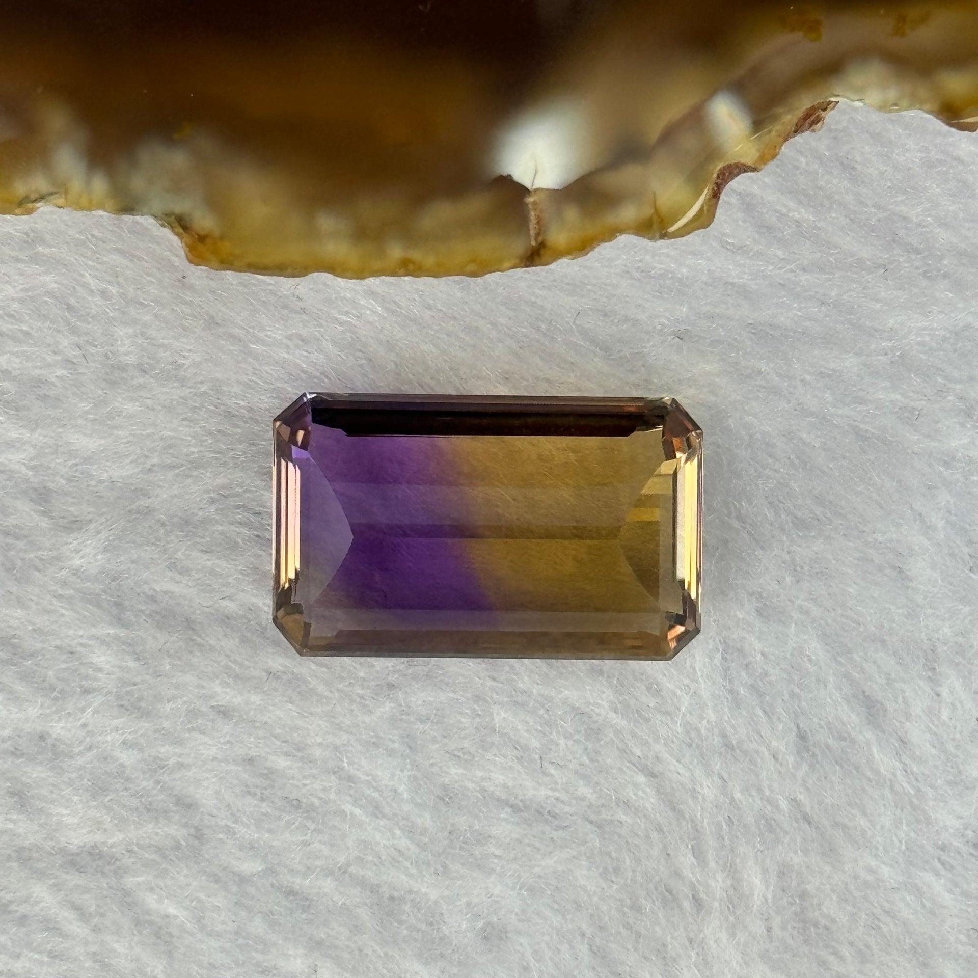 Natural Faceted Ametrine Parallelogram Shape 18.72ct 21.1 by 12.9 by 8.6mm - Huangs Jadeite and Jewelry Pte Ltd